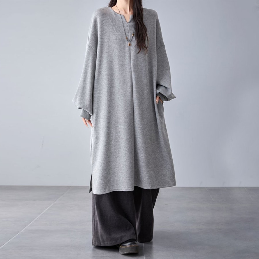 ギャザー袖チュニックワンピース レディース ワンピース／ドゥーベル（Doux Belle）