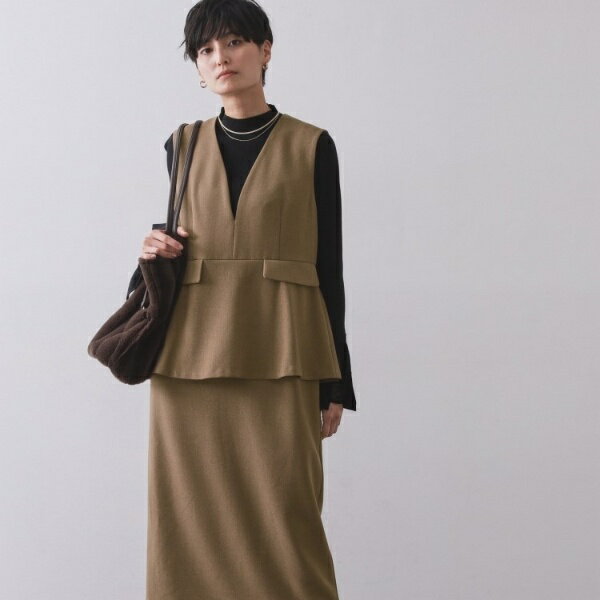 ペプラムデザインジャンドレ【洗濯機OK】／オペークドットクリップ（OPAQUE.CLIP）