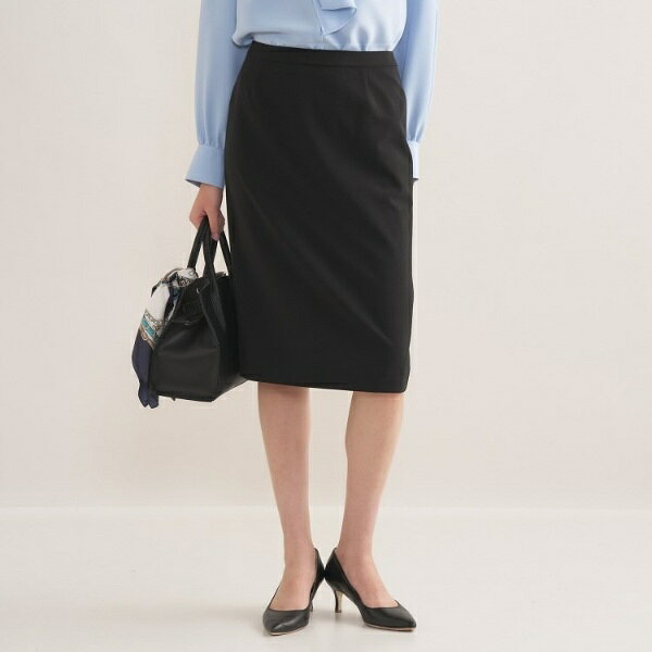 【通勤スーツ／洗える】ストレッチストレートスカート／インディヴィ（INDIVI）