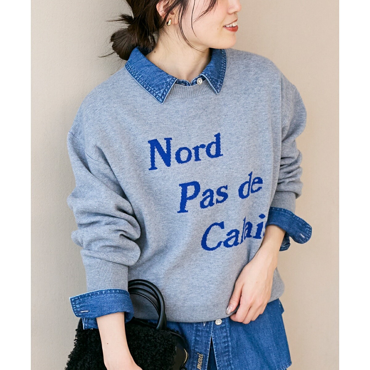 楽天丸井（マルイ）楽天市場店AL ダブルジャガードロゴニット／ルクールブラン（le.coeur blanc）