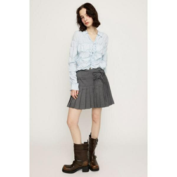 DOUBLE RIBBON PLEATS スカート／スライ（SLY）(4)