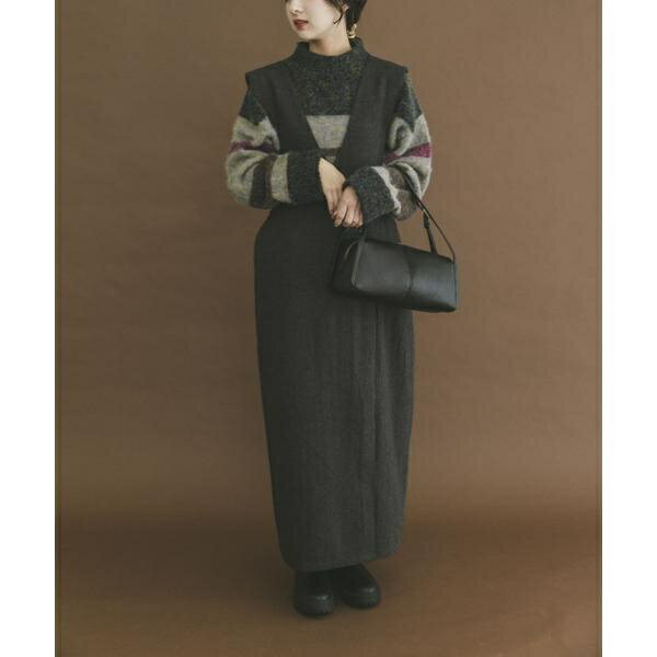 ゴマツイードジャンパースカート／アイテムズ アーバンリサーチ（ITEMS URBAN RESEARCH）