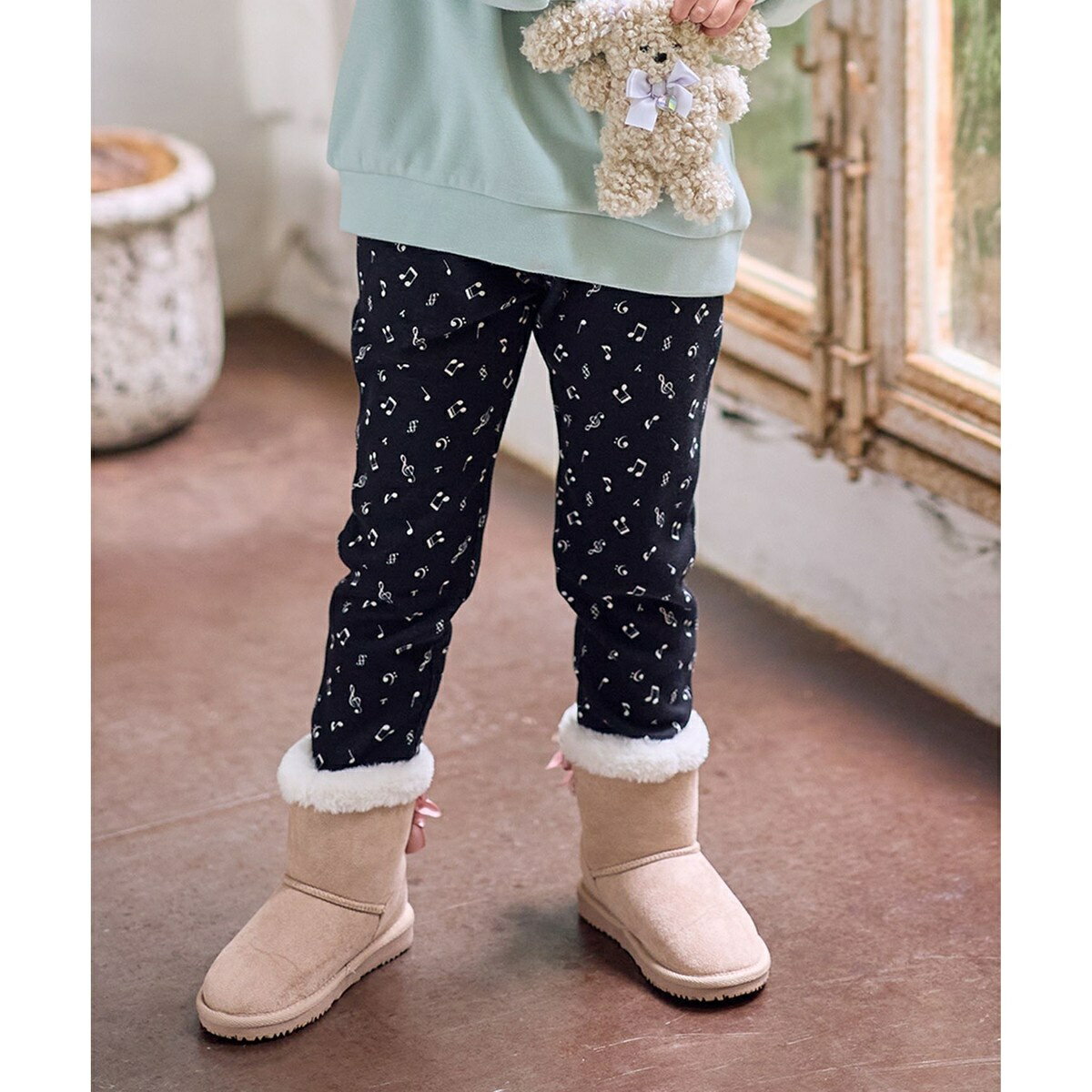 7days 裏シャギー 総柄ガーリーパンツ／エニィ（ANY）