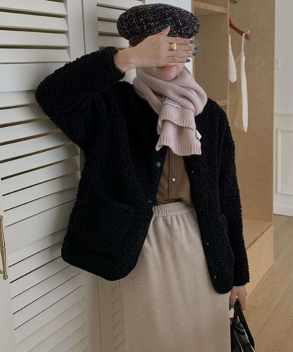 【Banico】ボアノーカラージャケット／バニコ（Banico）