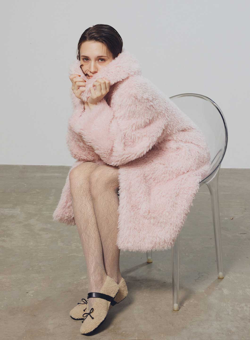 ビッグカラーエコファーコート／コエル（COEL）