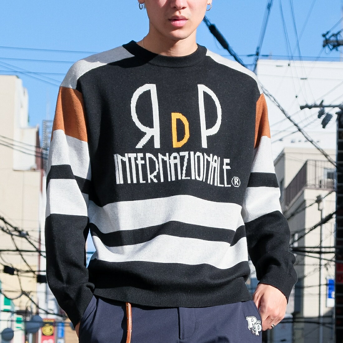 カラーブロック復刻デザインニット／ルゥディパフィーインターナショナル（ROUX DI PERFE INTERNAZIONALE） 3