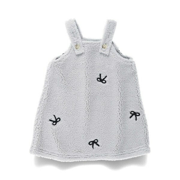 リボン総柄刺しゅうボアジャンパースカート／ブランシェス（branshes）