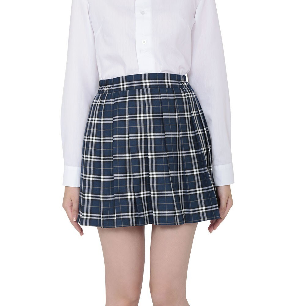 【 コスプレ 】 A＆T Collection 鉄板スタイル チェック スカート ブルー 制服／A...