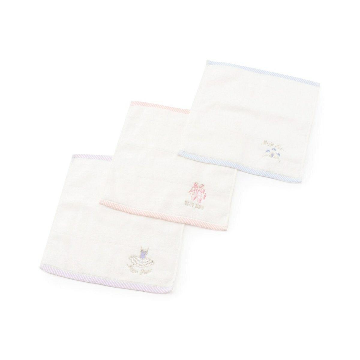 【BOX付】バレエ　ハンドタオル3枚セット／メゾピアノ（mezzo piano）