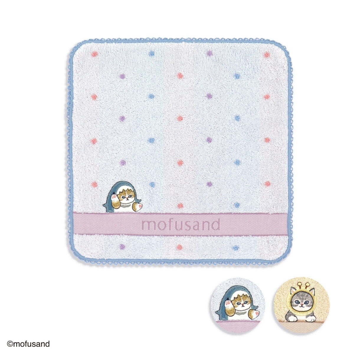 mofusand ドットにゃん タオルハンカチ／タオル美術館（Towelmuseum）