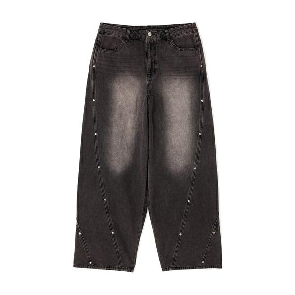 NOT4NERD／ノットフォーナード／STUD INCISION CURVED DENIM PANT／エルエイチピー（LHP）