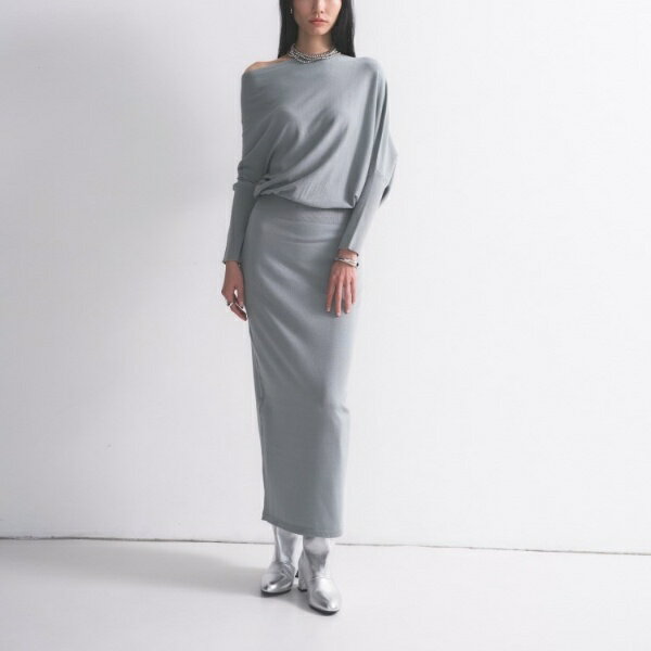 ドレープオフショルニットワンピース／ギャレスト（GALLEST）