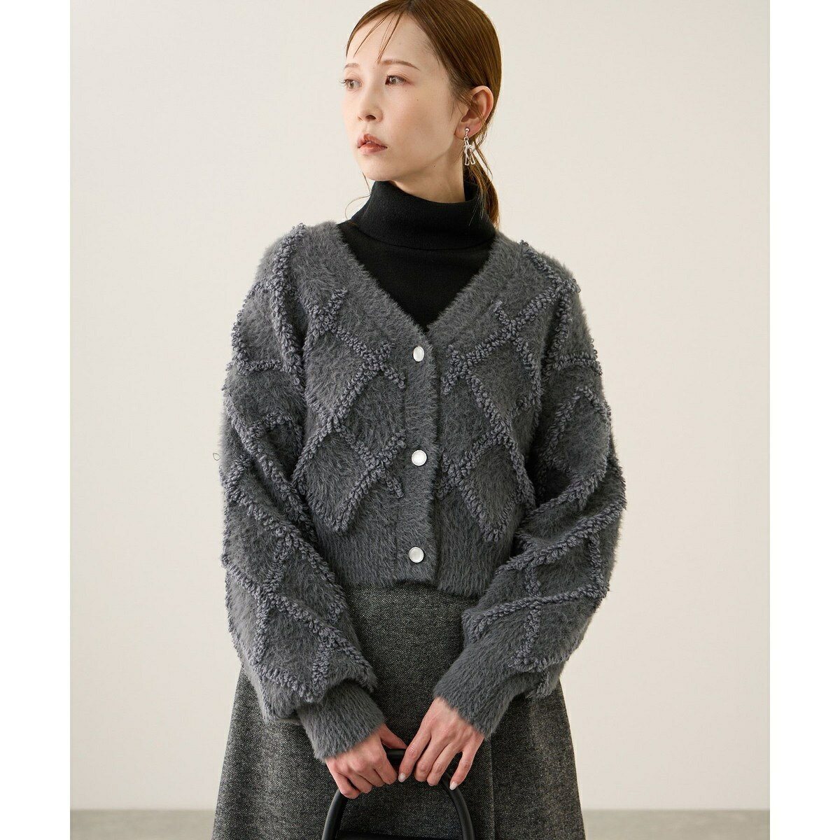 ダイヤチェック柄ループフェザーカーディガン／ロペピクニック（ROPE' PICNIC） 0101marui-13088095 丸井(マルイ)楽天市場店 サンプル画像2