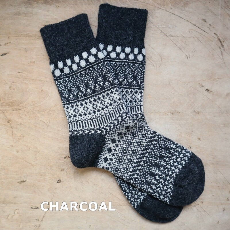 Homie ホミー No.H-084 ウールコットン ジャガードドットソックス／ホミー（Homie）