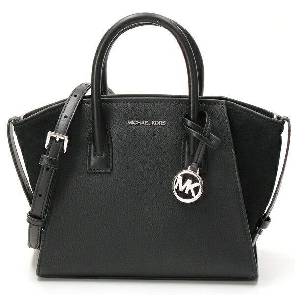 AVRIL レザー スエード トップジップ サッチェル スモール／マイケル・コース（Michael Kors）