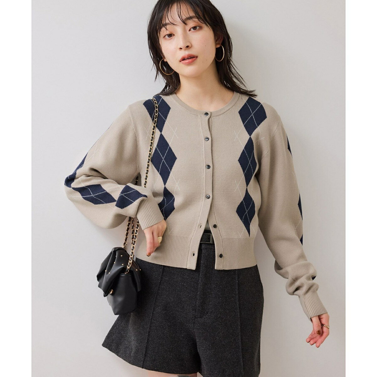 アーガイルカーディガン/ビス(VIS)