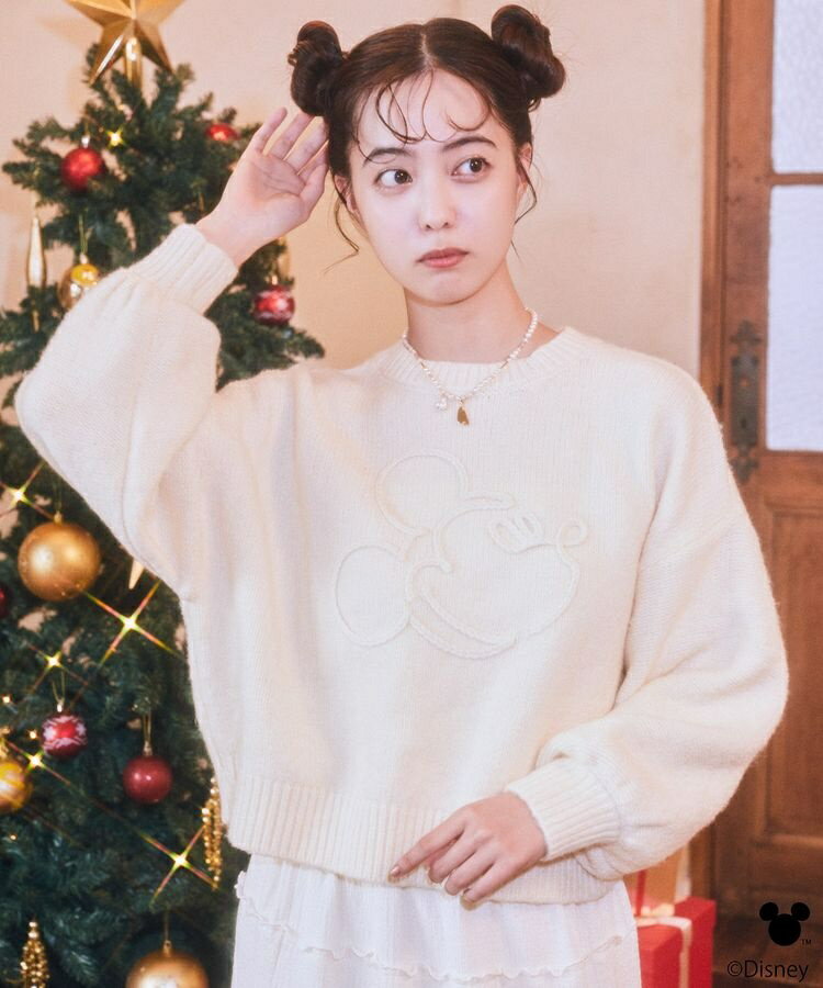 Disney／ミッキーコード刺繍ニットプルオーバー／アースミュージック＆エコロジー（earth music＆ecology）のサムネイル