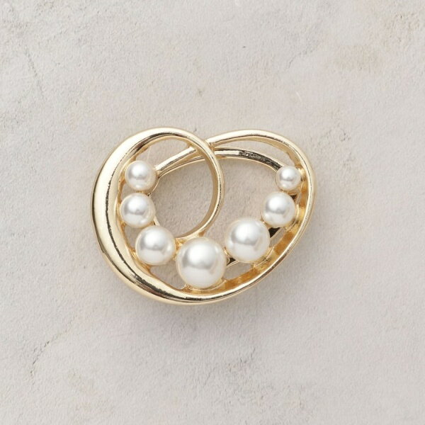 【マグネット】フェイクパール×メタルブローチ／オペークドットクリップ（OPAQUE.CLIP）