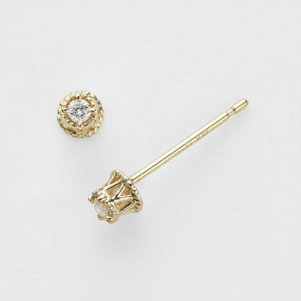 《WEB限定》K10ダイヤモンドピアス（0.02ct）／アガット（agete）
