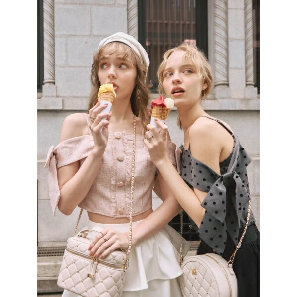 サイドリボンオフショルトップス／リップサービス（LIPSERVICE）