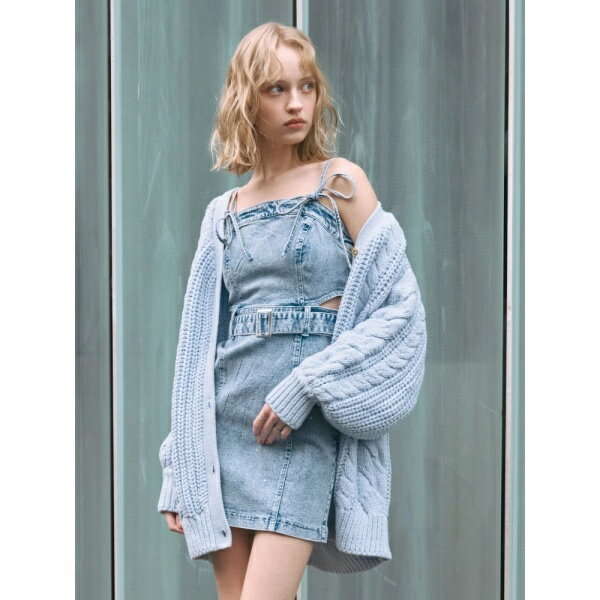 springケーブルニットカーディガン／リップサービス（LIPSERVICE）