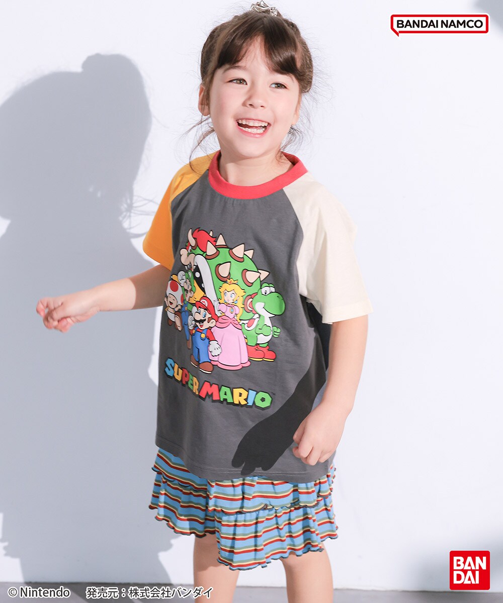 【別注】SUPER MARIO マルチカラープリント半袖Tシャツ／マーキーズ（MARKEY'S）