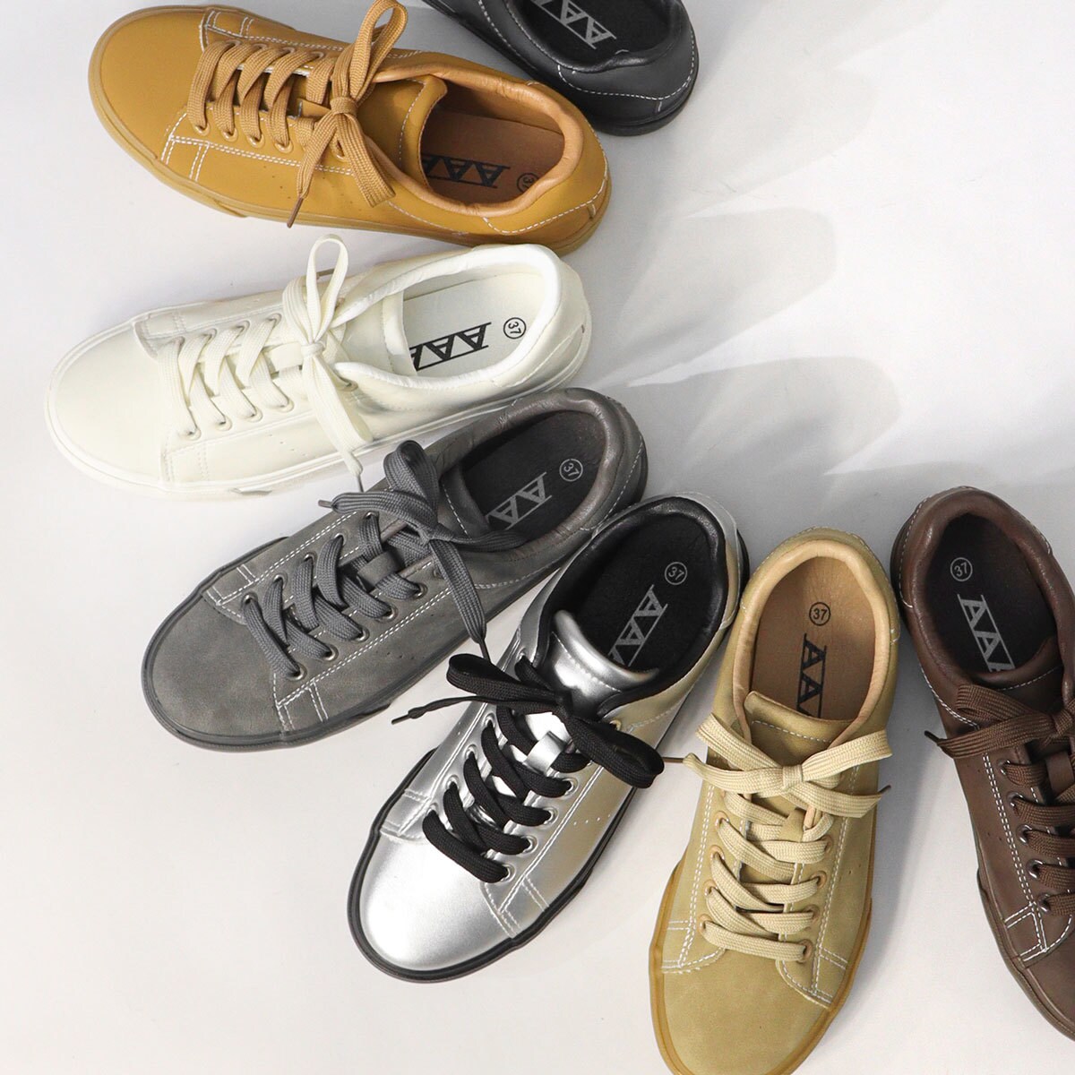 【26春夏新作】「UNISEX」23〜27.5cm★バルカナイズ製法スニーカー★2431／サンエープラスフェミニン（AAA+feminine）