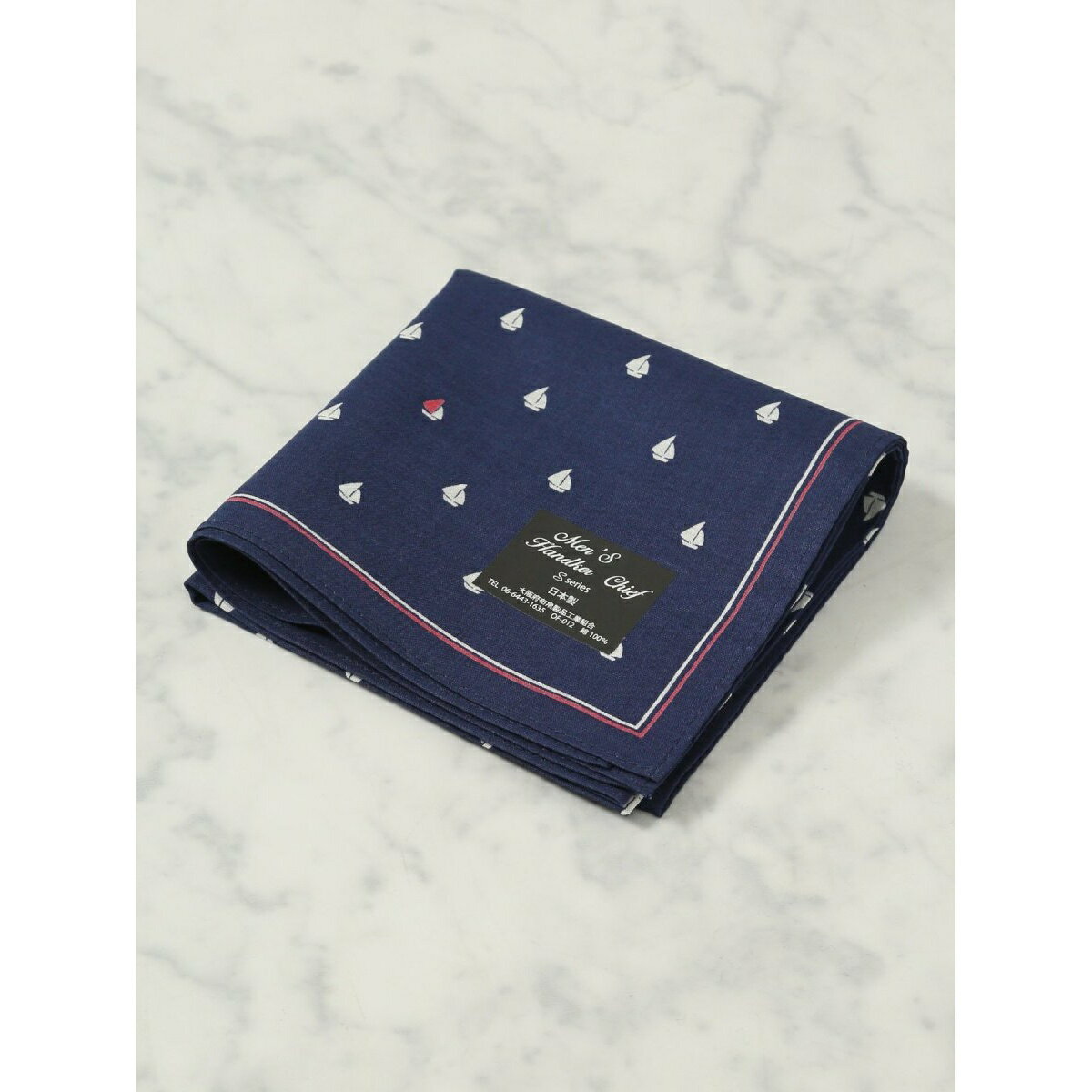 【綿100% コットン】m.f.エディトリアル メンズ 布帛ハンカチ／m.f.エディトリアル（m.f.editorial）