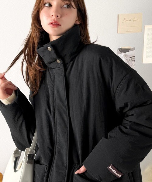 《JaVaジャバコラボ》 ゆったり暖か一軍アウター！スタンドカラービックポケットナイロンブルゾン／クラシカルエルフ（Classical Elf）