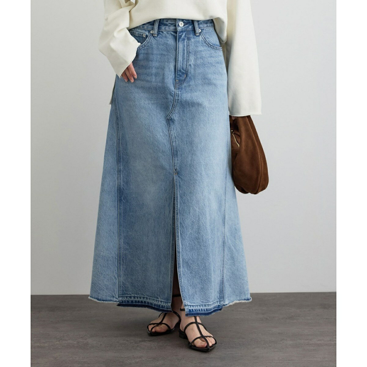 【WEB限定】リメイクライクデニムスカート／サロン アダム エ ロペ（SALON adam et rope' ）