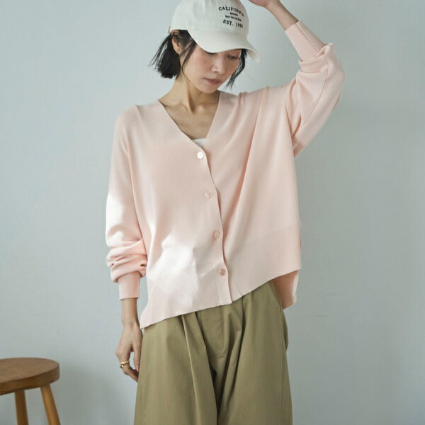 ゴム編みサイドスリットカーディガン／ドゥ アルシーヴ（Doux archives）