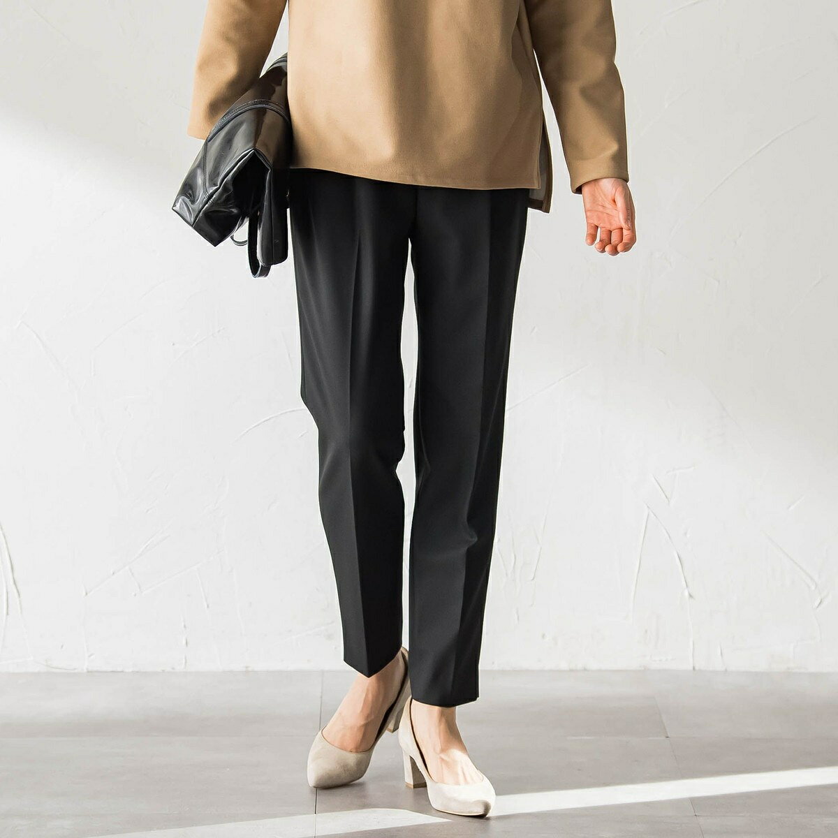 【WEB限定】美シルエット裏起毛ストレッチパンツ...の商品画像