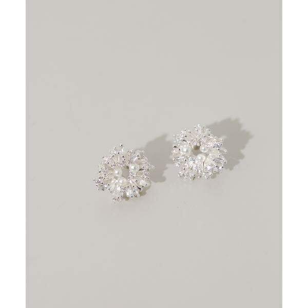 スパークルビジューパールピアス／スメリー（SMELLY）