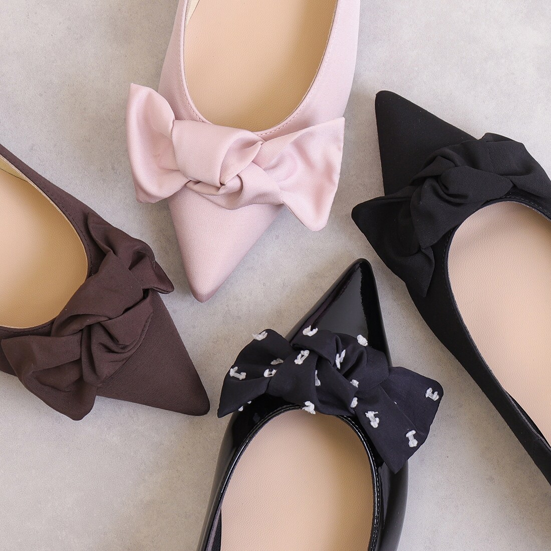 【26春夏新作】ビッグリボン ポインテッドトゥパンプス／アルテミス by ダイアナ（artemis by DIANA）
