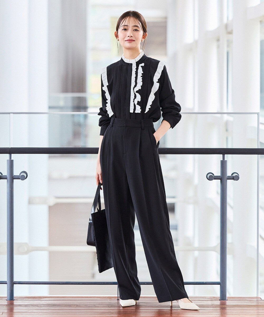 フェミニンプリーツフリルワイドセットアップ／ルイルエブティック（RUIRUE BOUTIQUE）