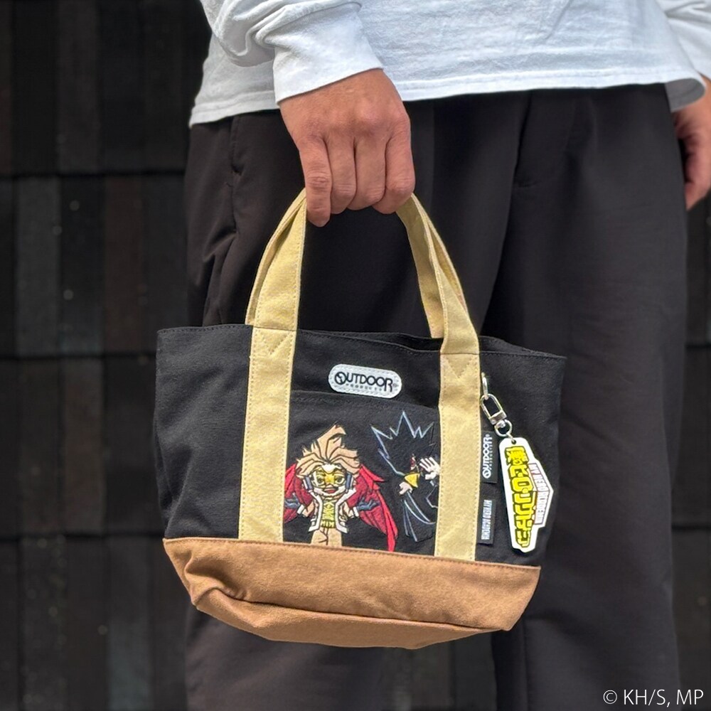 [내 히어로 아카데미아 × OUTDOOR PRODUCTS] 고무 열쇠 고리가있는 점심 토트 / 아웃도어 프로덕츠 (OUTDOOR PRODUCTS)