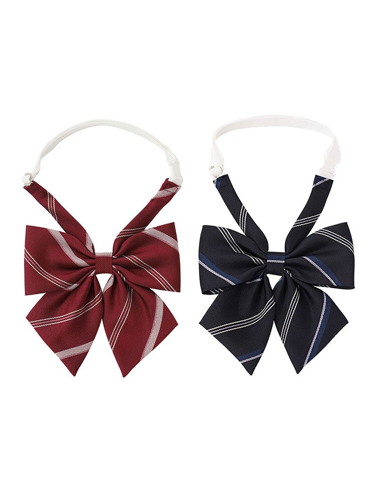 リボン〈レジメ柄/ラメ入り〉【スクール】【学生】【通学】【学校】／イーストボーイ（EAST BOY）