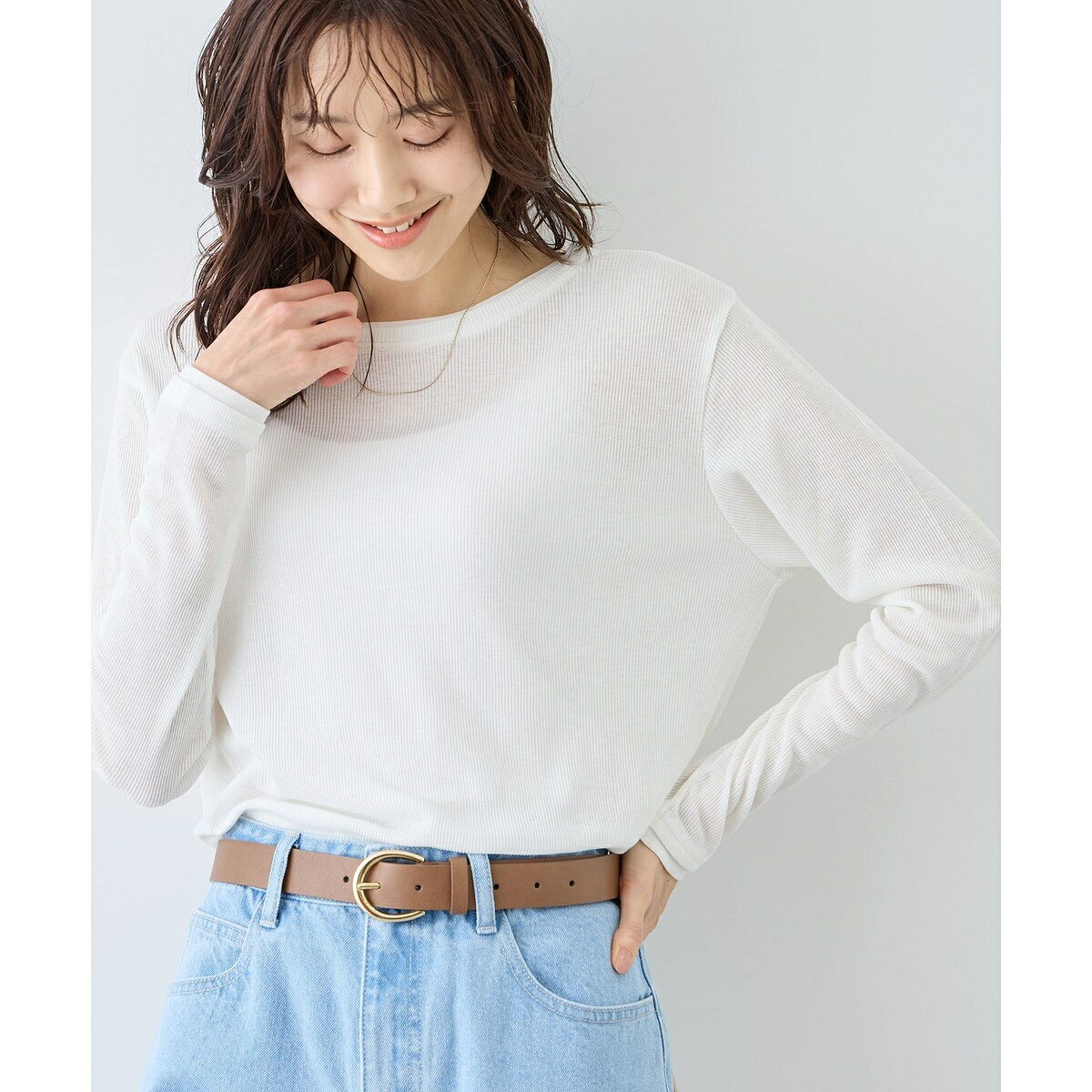 レイヤード風シアーロングスリーブTシャツ／ロペピクニック（ROPE' PICNIC） 0101marui-13111826 丸井(マルイ)楽天市場店 サンプル画像3