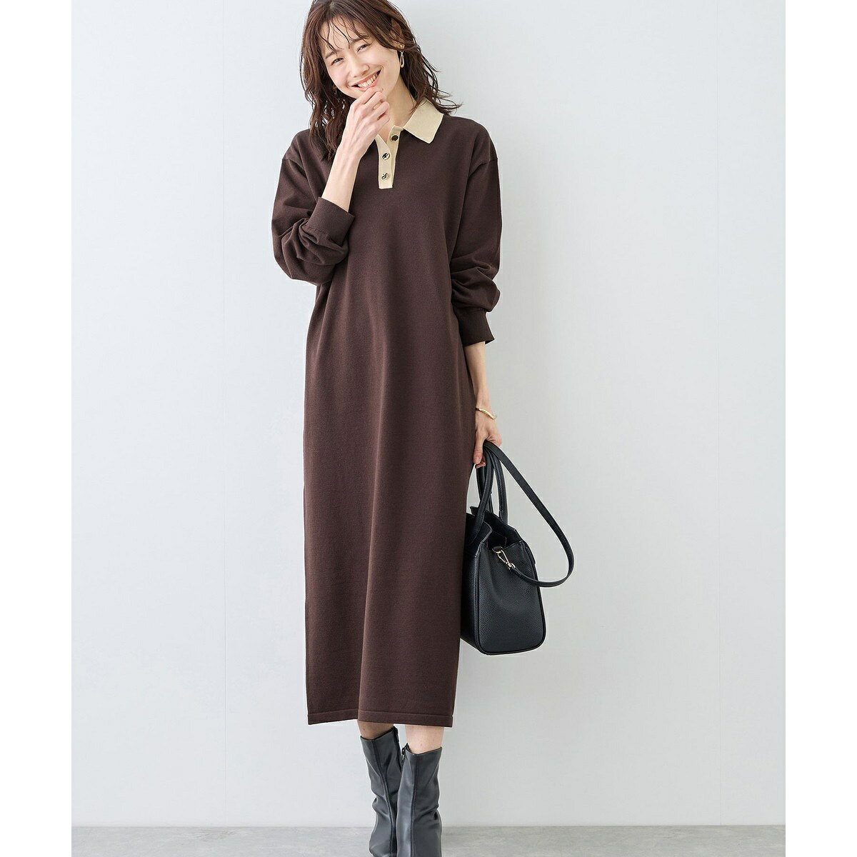 配色スキッパーニットワンピース／ロペピクニック（ROPE' PICNIC） 0101marui-13112028 丸井(マルイ)楽天市場店 パッケージ画像