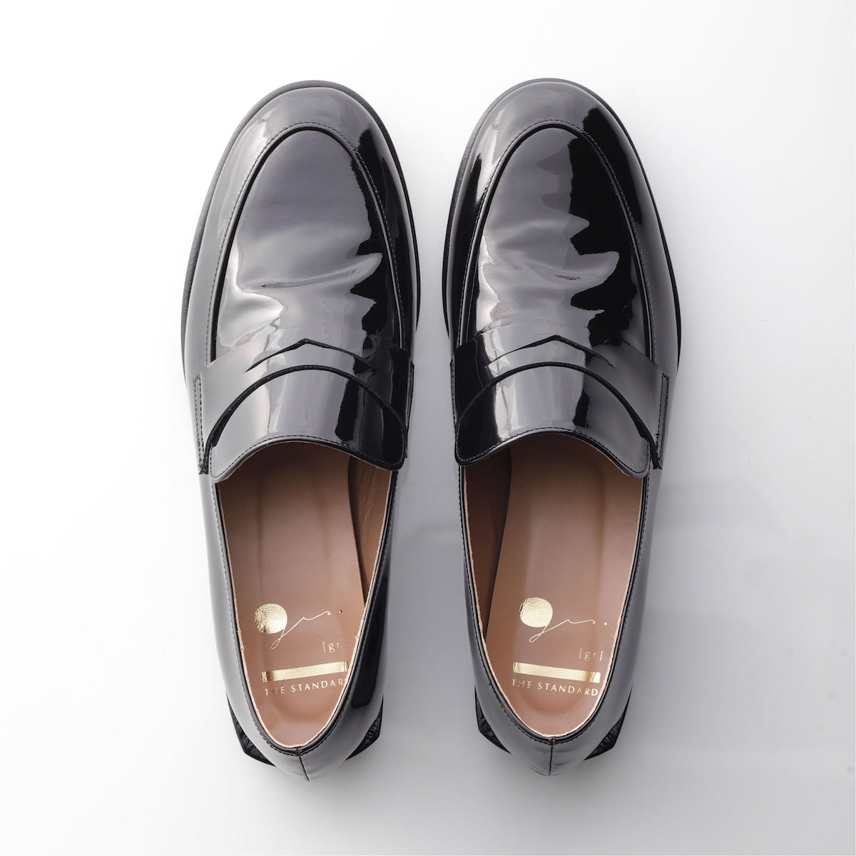 コインローファー[ブラックエナメル](約22.5cm-26.0cm)／ジーアール（gr.）