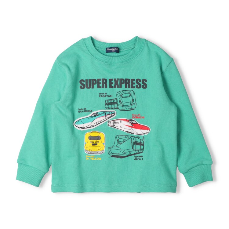 【WEB限定】JR新幹線電車裏毛トレーナー／ムージョンジョン（moujonjon）
