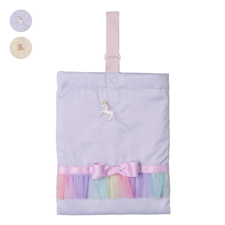ユニコーン・くま刺繍シューズケース／キッズフォーレ（Kids Foret）