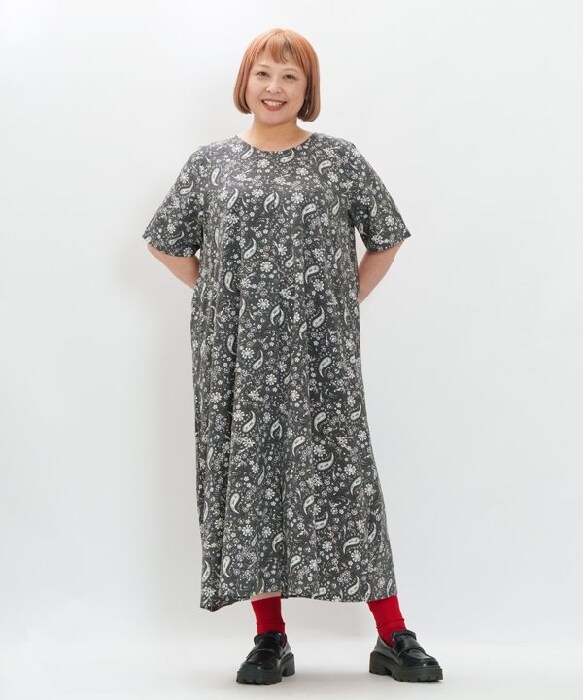 【大きいサイズ】ペイズリプリント