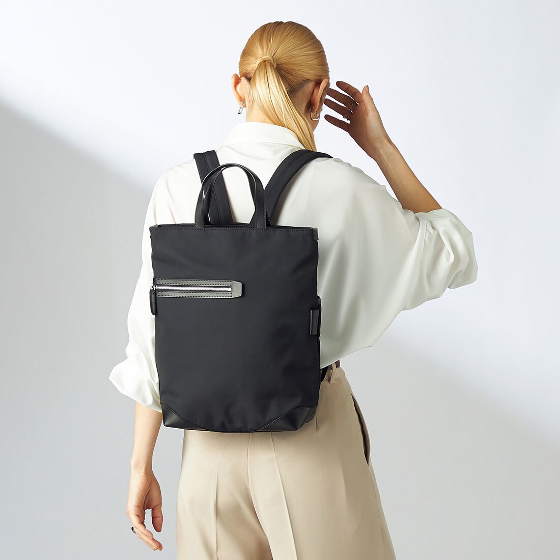 アシメファスナーポケットリュック／イザック（Y'saccs）