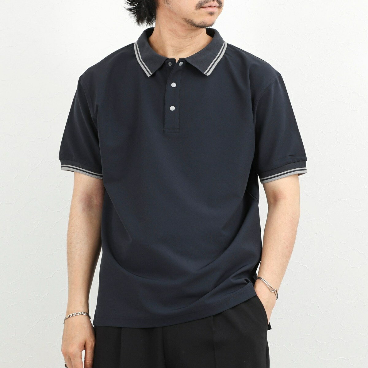 【TAION/タイオン】NON DOWN BASIC JERSEY HARF SLEEVE POLO／ノーリーズ グッドマン（NOLLEY’S goodman）