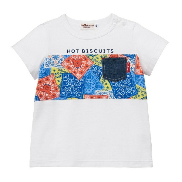 バンダナ柄 半袖Tシャツ／ミキハウス ホットビスケッツ（MIKIHOUSE HOT BISCUITS）