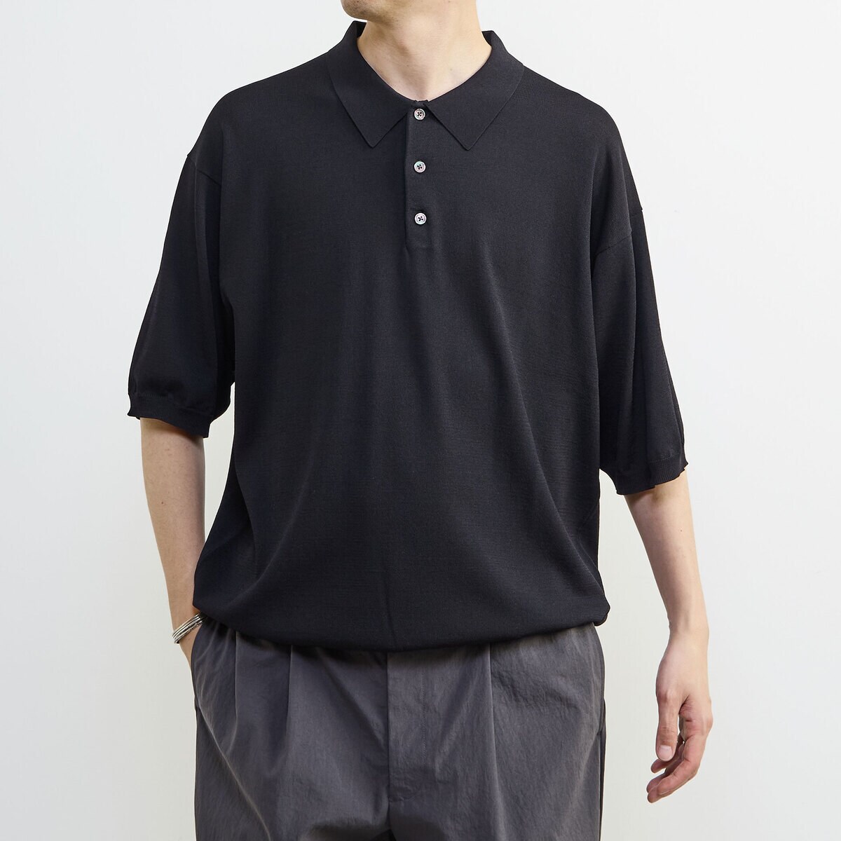 ハイツイストニットポロシャツ／メンズメルローズ（MEN'S MELROSE）