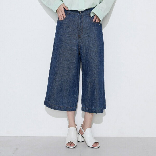 リネンデニム キュロットパンツ／コムサワードローブ（COMME CA Wardrobe）