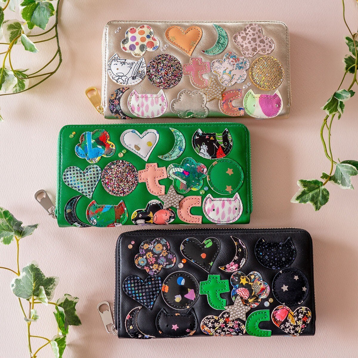 【tsumori chisato CARRY】 tcパッチワーク ラウンドファスナー長財布／ツモリチサト キャリー（tsumori chisato CARRY）