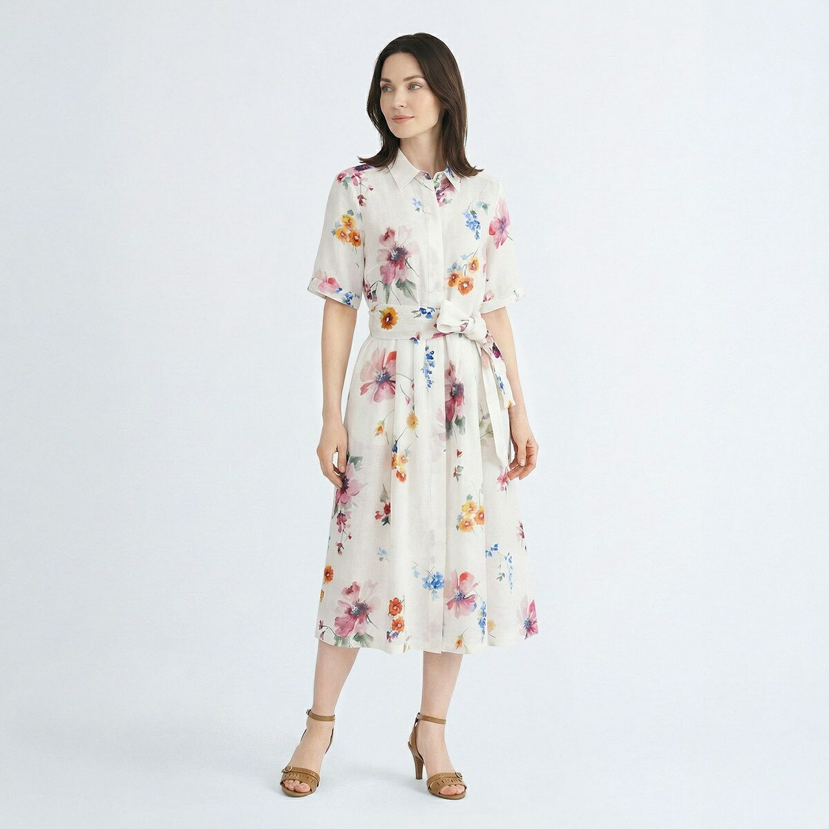SCAPA&nbsp;ビンダフラワーワンピース／スキャパ（SCAPA）